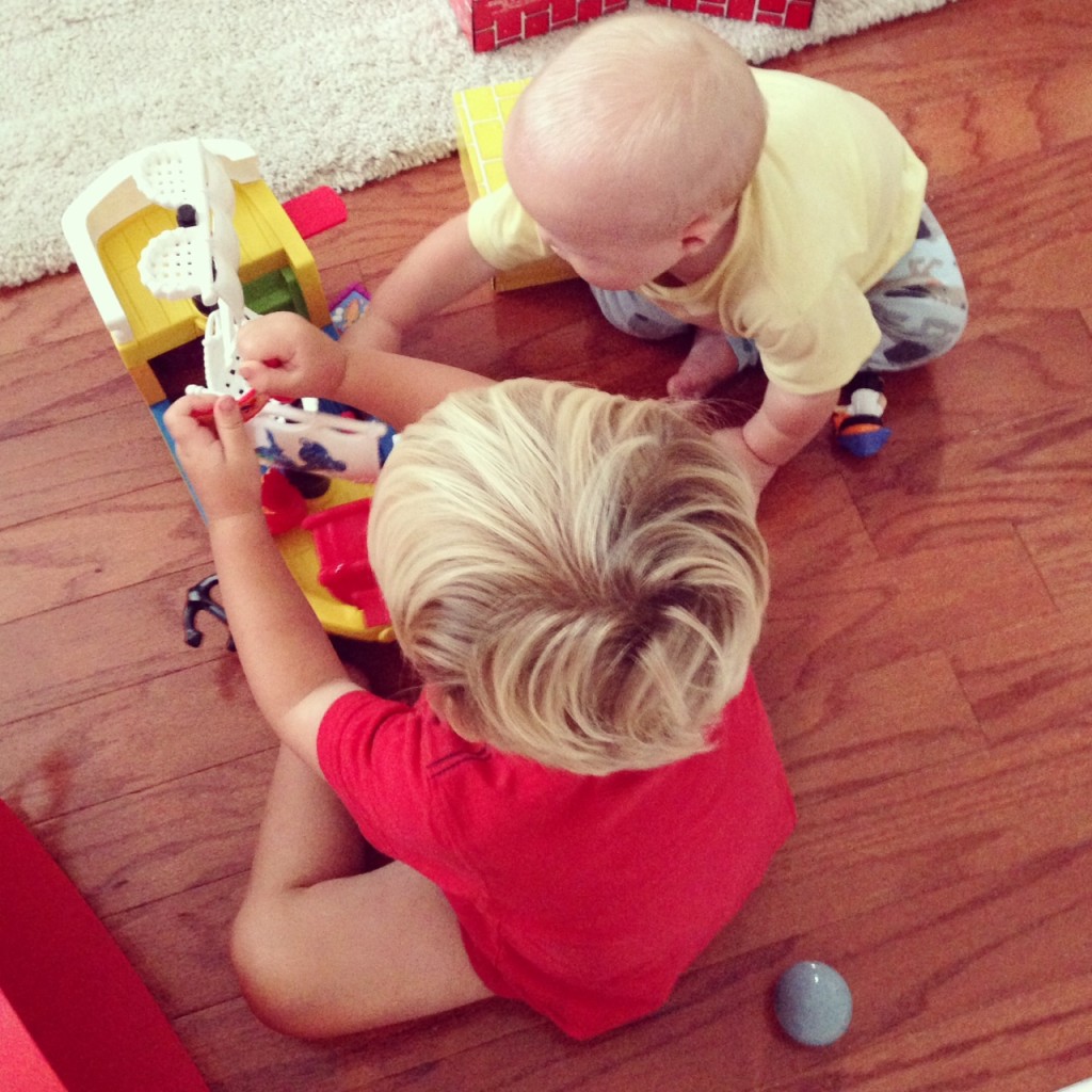 brothers playing