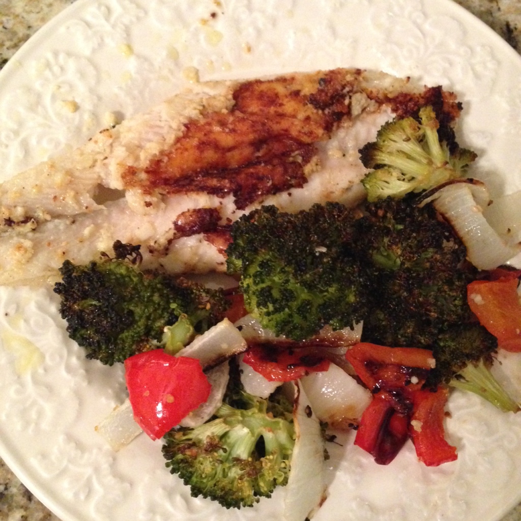 fish and veggies dinner