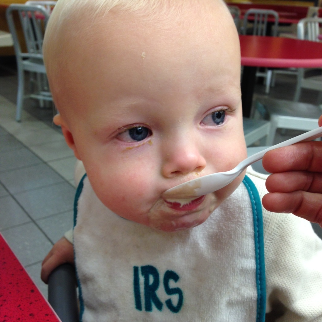 beau eating shake