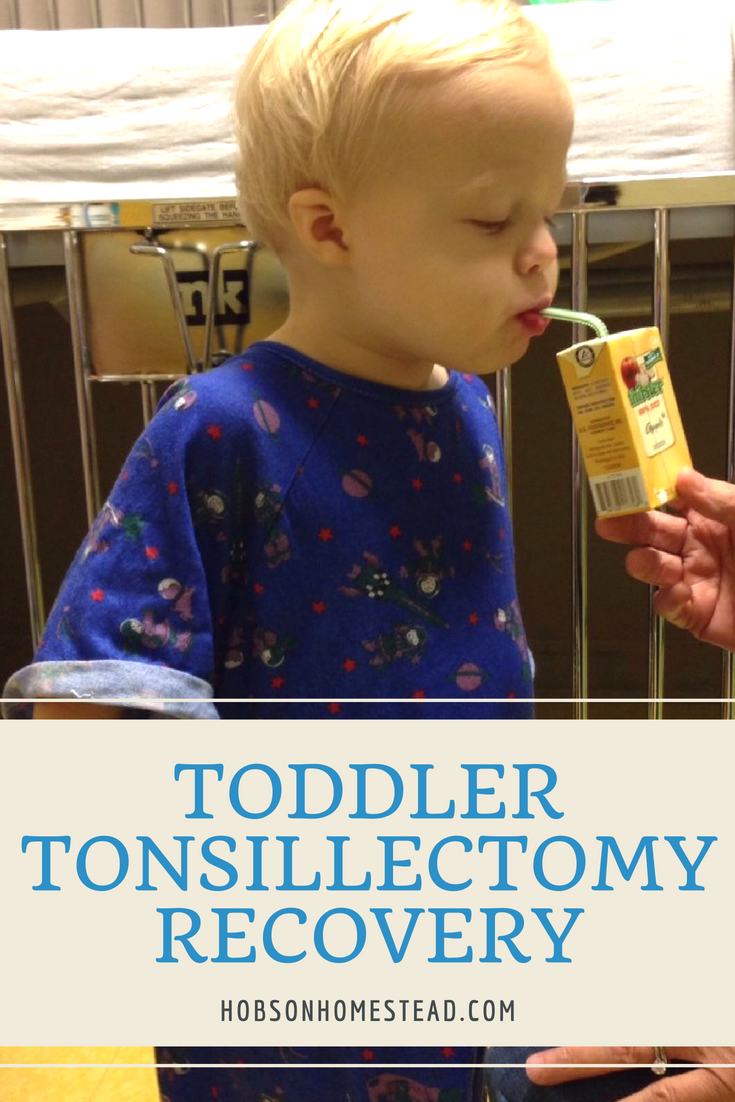 TODDLER TONSILLECTOMY RECOVERY