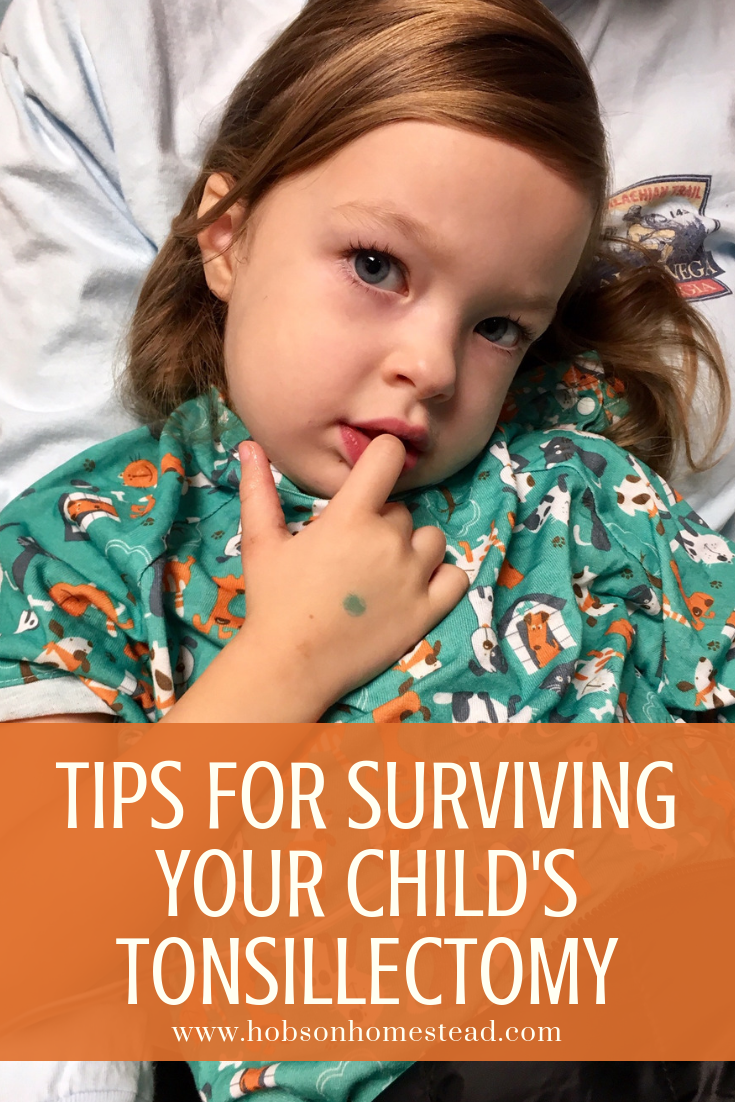  Tips for Surviving your child's tonsillectomy