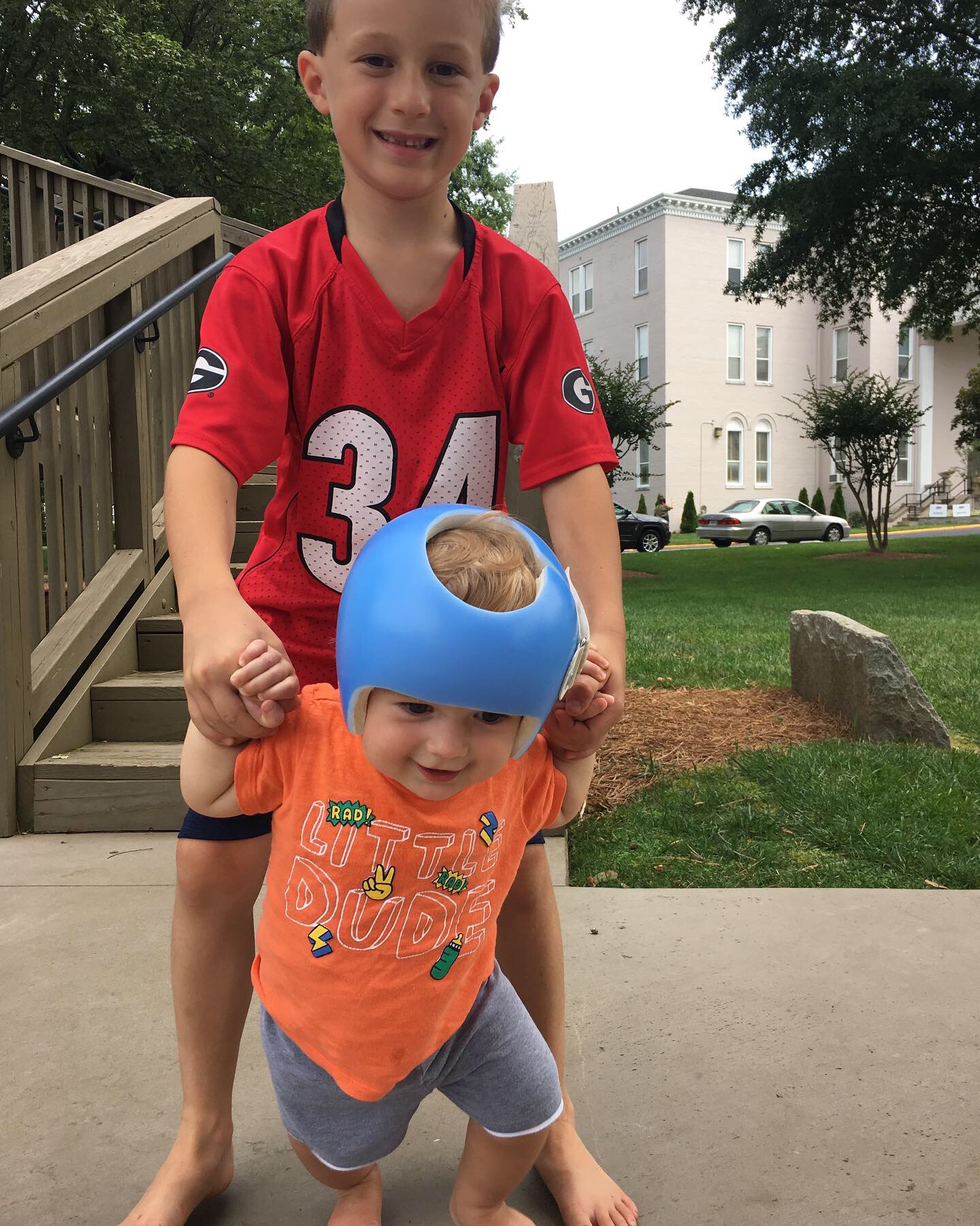 Plagiocephaly and a baby helmet