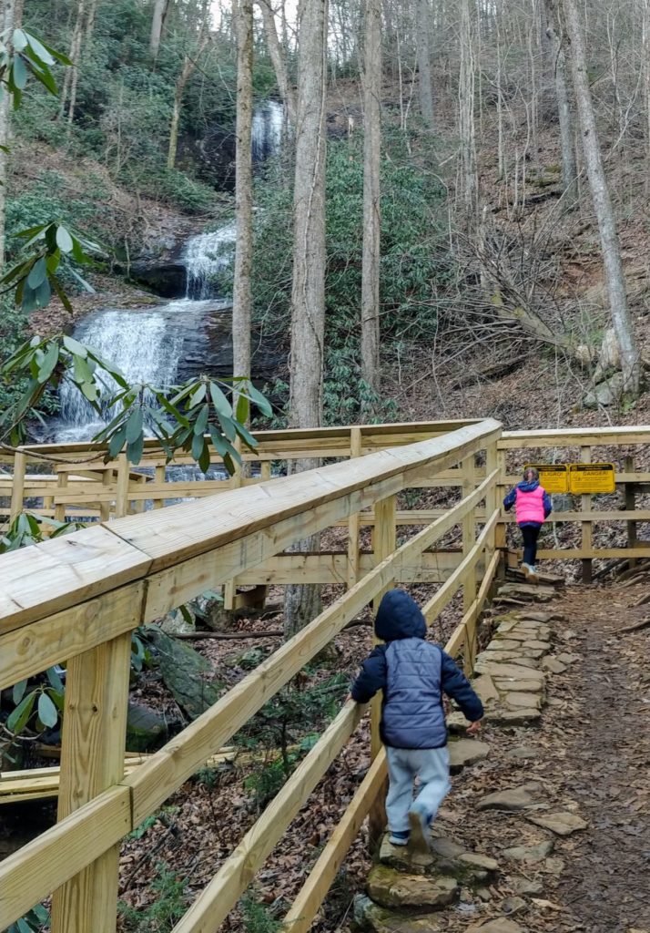 desoto falls trail hiking with kids