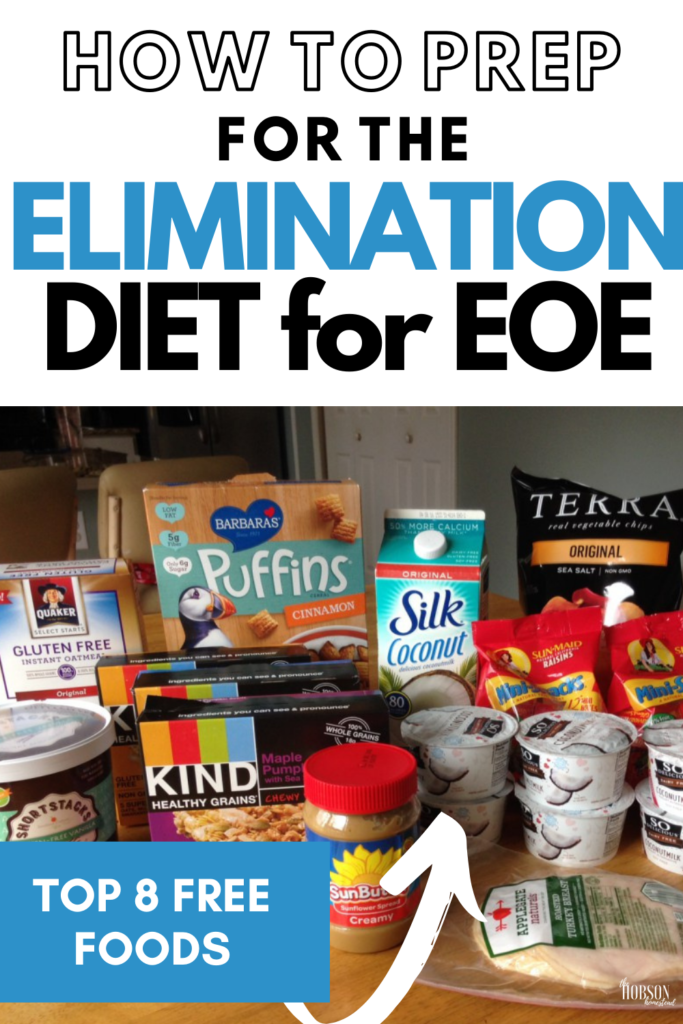 prep for elimination diet for eosinophilic esophagitis EOE