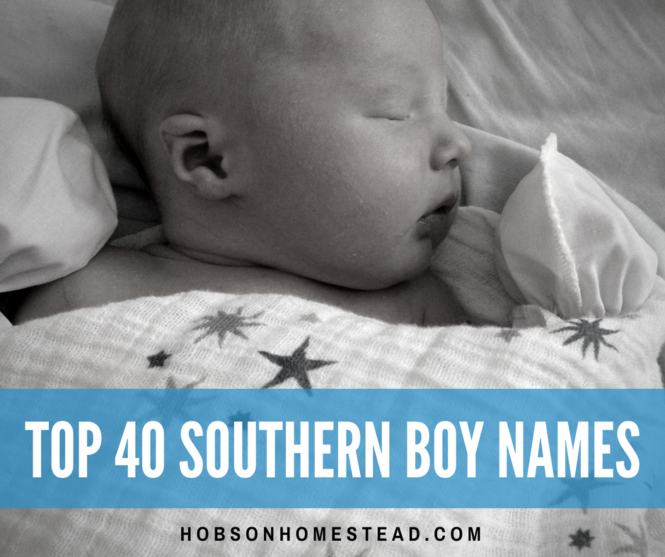 Top 40 Southern Boy Names The Hobson Homestead