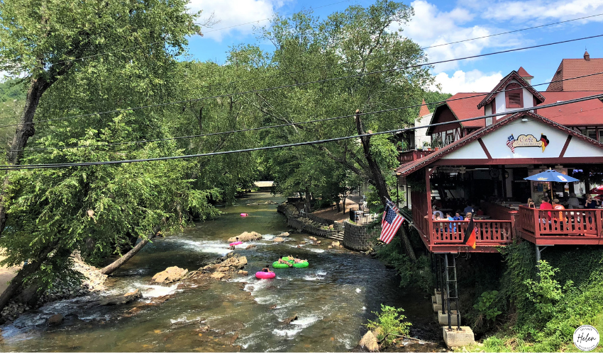 Tubing in Helen down the Chattahoochee River