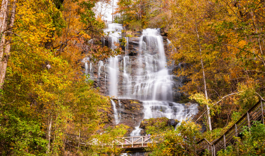 How to Hit Peak Leaf Season in Helen: Amicalola Falls