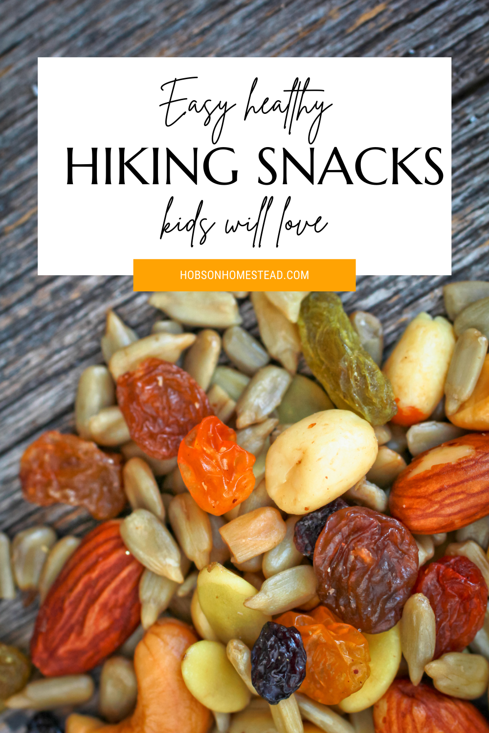 Easy healthy hiking snacks kids will love