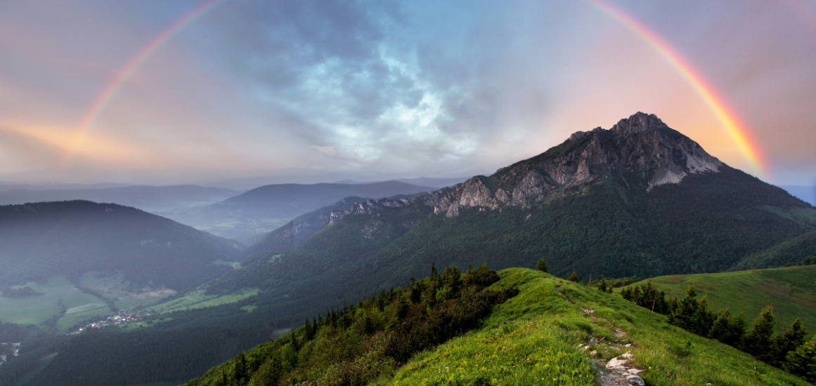 climb the mountain rainbow
