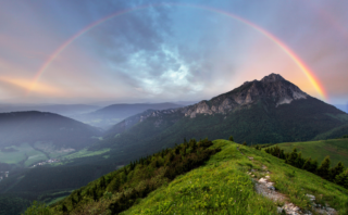 climb the mountain rainbow